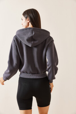 Antrasit Kapüşonlu & Cepli Sweatshirt 5YXK8-48909-36 - 7