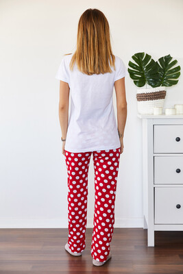 Beyaz Baskılı Pijama Takımı 0YXK8-43696-01 - 2