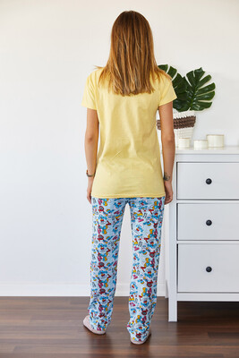 Sarı Baskılı Pijama Takımı 0YXK8-43697-10 - 2