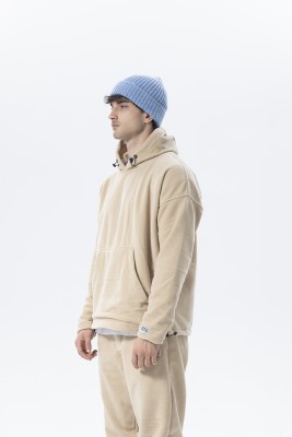 Bej Oversize Kapüşonlu Polar Sweatshirt 2KXE8-45511-25 - 2
