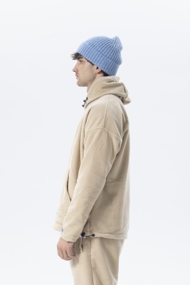 Bej Oversize Kapüşonlu Polar Sweatshirt 2KXE8-45511-25 - 3