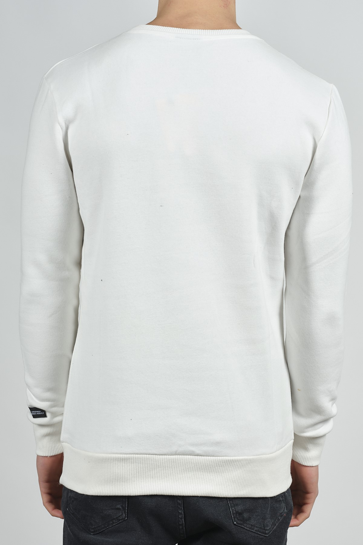 Beyaz Baskılı Sweatshirt 1KXE8-44268-01 - 3