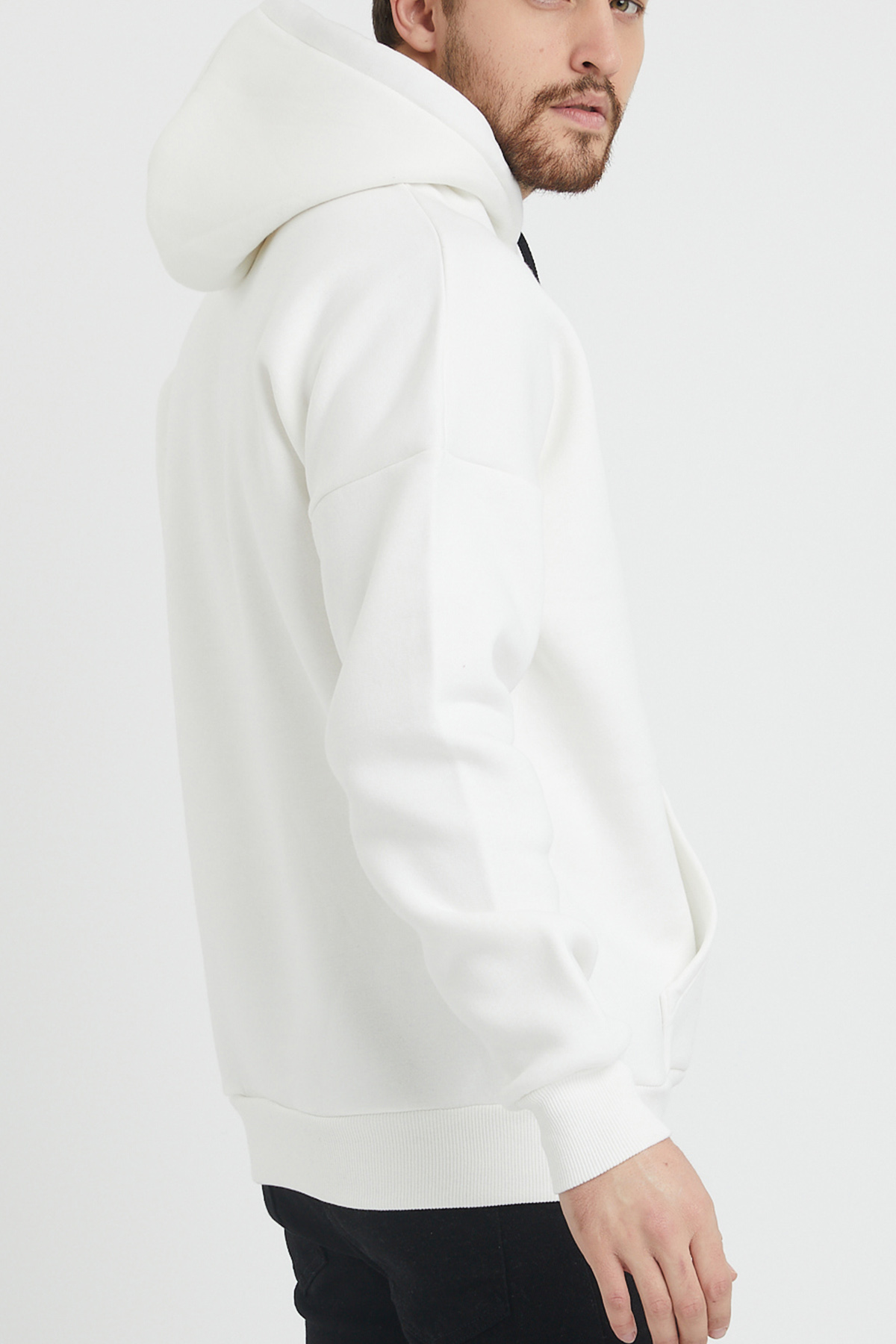 Beyaz Baskılı Sweatshirt 1KXE8-44367-01 - 5