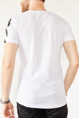 Beyaz Baskılı Tişört 0YXE1-44015-01 