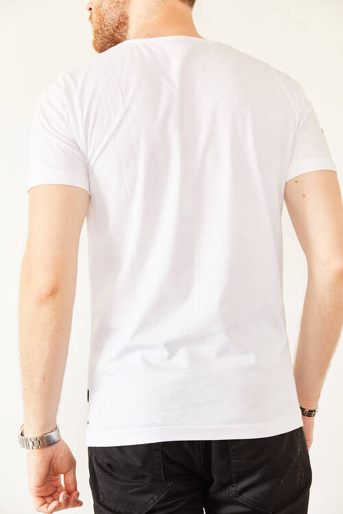 Beyaz Baskılı Tişört 0YXE1-44018-01 - 2