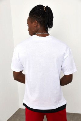Beyaz Baskılı Tişört 1YXE1-44936-01 - 8