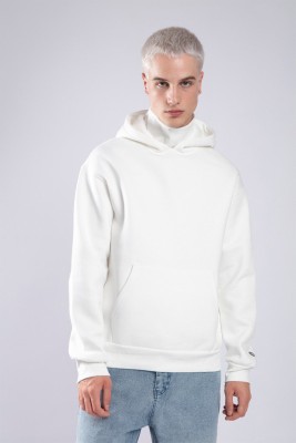 Beyaz Boğazlı Oversize Kapüşonlu Sweatshirt 3YXE8-47563-01 - 1