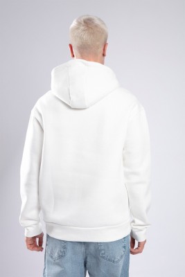 Beyaz Boğazlı Oversize Kapüşonlu Sweatshirt 3YXE8-47563-01 - 2