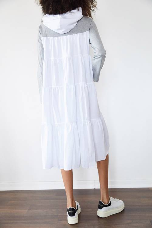 Beyaz Cepli Elbise 2YXK6-46173-01 - 6