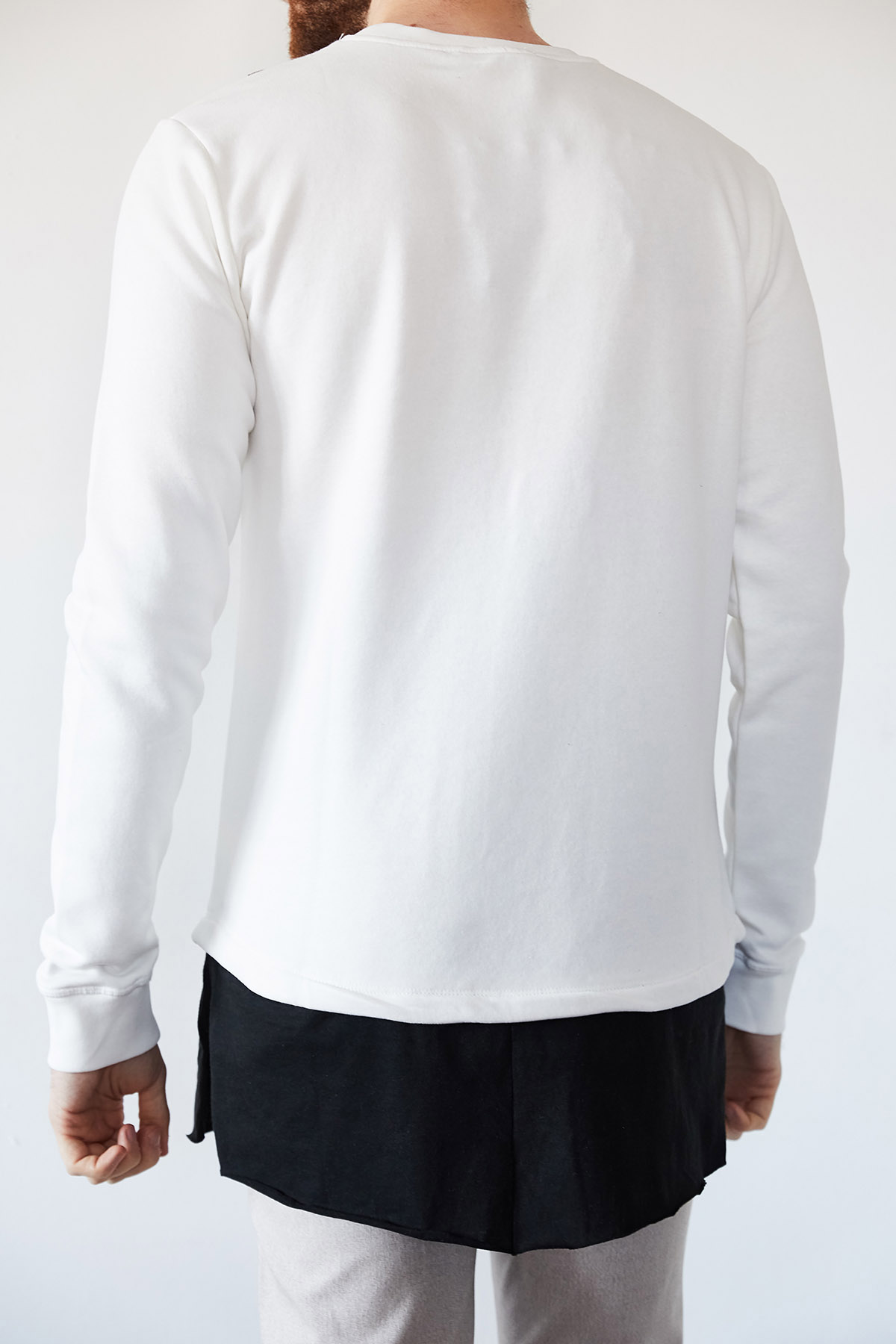 Beyaz Deri Cep Detaylı Garnili Sweatshirt 1KXE8-44240-01 - 3