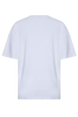 Beyaz Essentials Aksesuarlı Oversize Tişört 2YXE2-45973-01 - 3