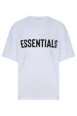 Beyaz Essentials Basklı Oversize Tişört 2YXE2-45975-01 