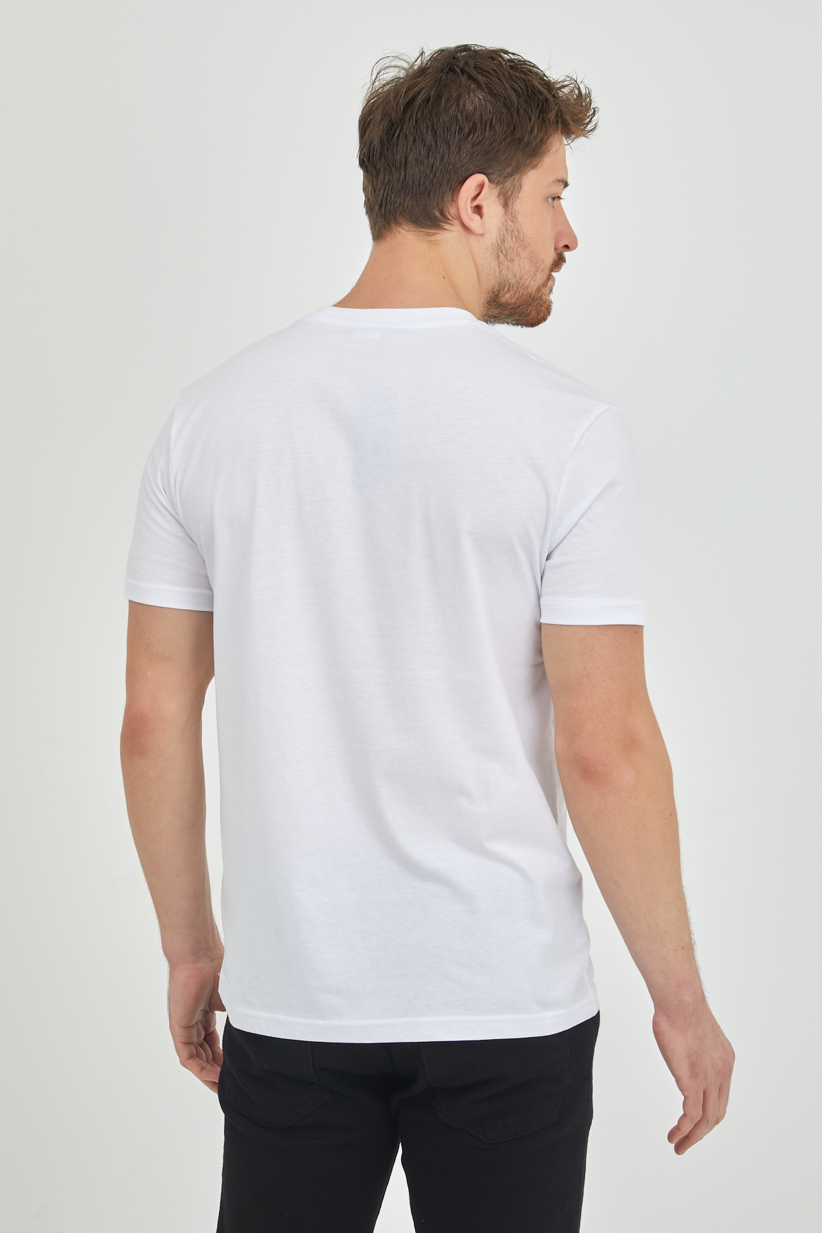 Beyaz Kabartma Baskılı Tişört 1KXE1-44622-01 - 3