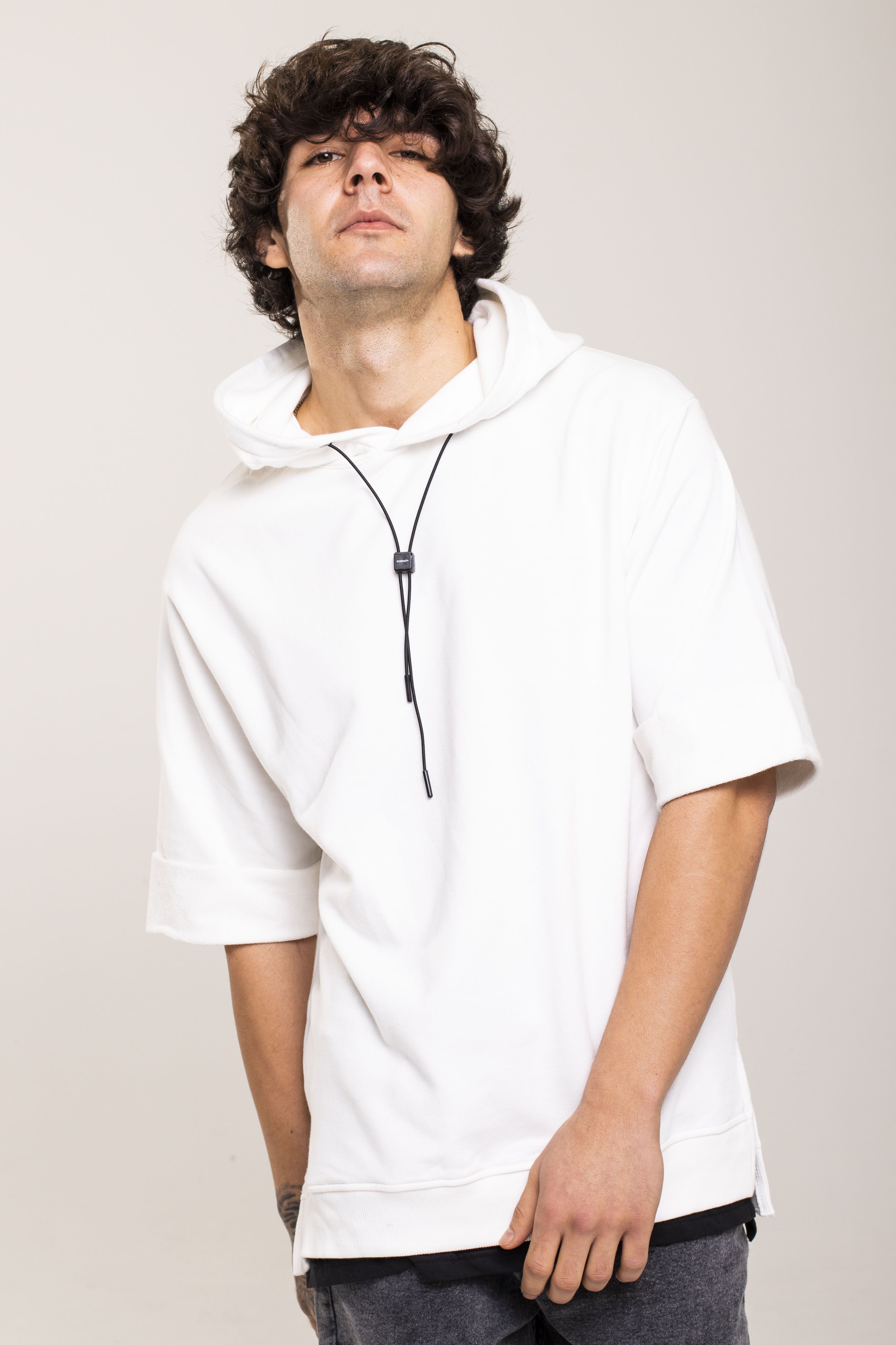 Beyaz Kısa Kollu Sweatshirt 1KXE8-44515-01 - 1