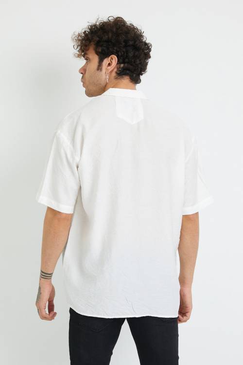 Beyaz Oversize Gömlek 1YXE2-44883-01 - 7