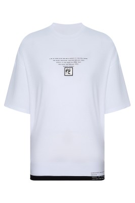 Beyaz Ribana Detaylı Oversize Tişört 2YXE2-45950-01 - 1