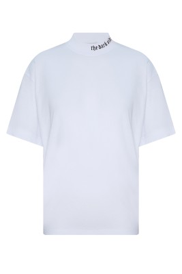 Beyaz Ribanalı & Yazı Detaylı Oversize Tişört 2YXE2-45987-01 