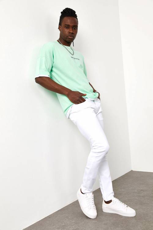 Beyaz Slim Fit Jeans 1YXE5-44986-01 - 5