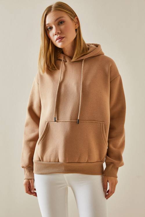 Camel Kanguru Cepli Kapüşonlü Sweatshirt 4KXK8-47607-53 - 4