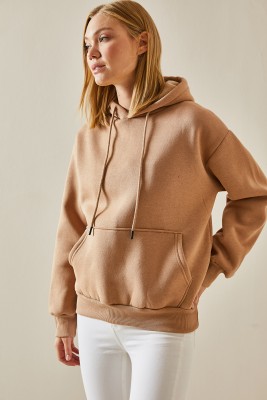 Camel Kanguru Cepli Kapüşonlü Sweatshirt 4KXK8-47607-53 - 5