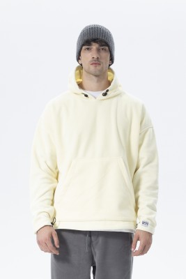 Ekru Oversize Kapüşonlu Polar Sweatshirt 2KXE8-45511-52 - 1