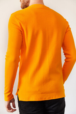 Hardal Arkası Uzun Basic Sweatshirt 0YXE8-44042-37 - 3