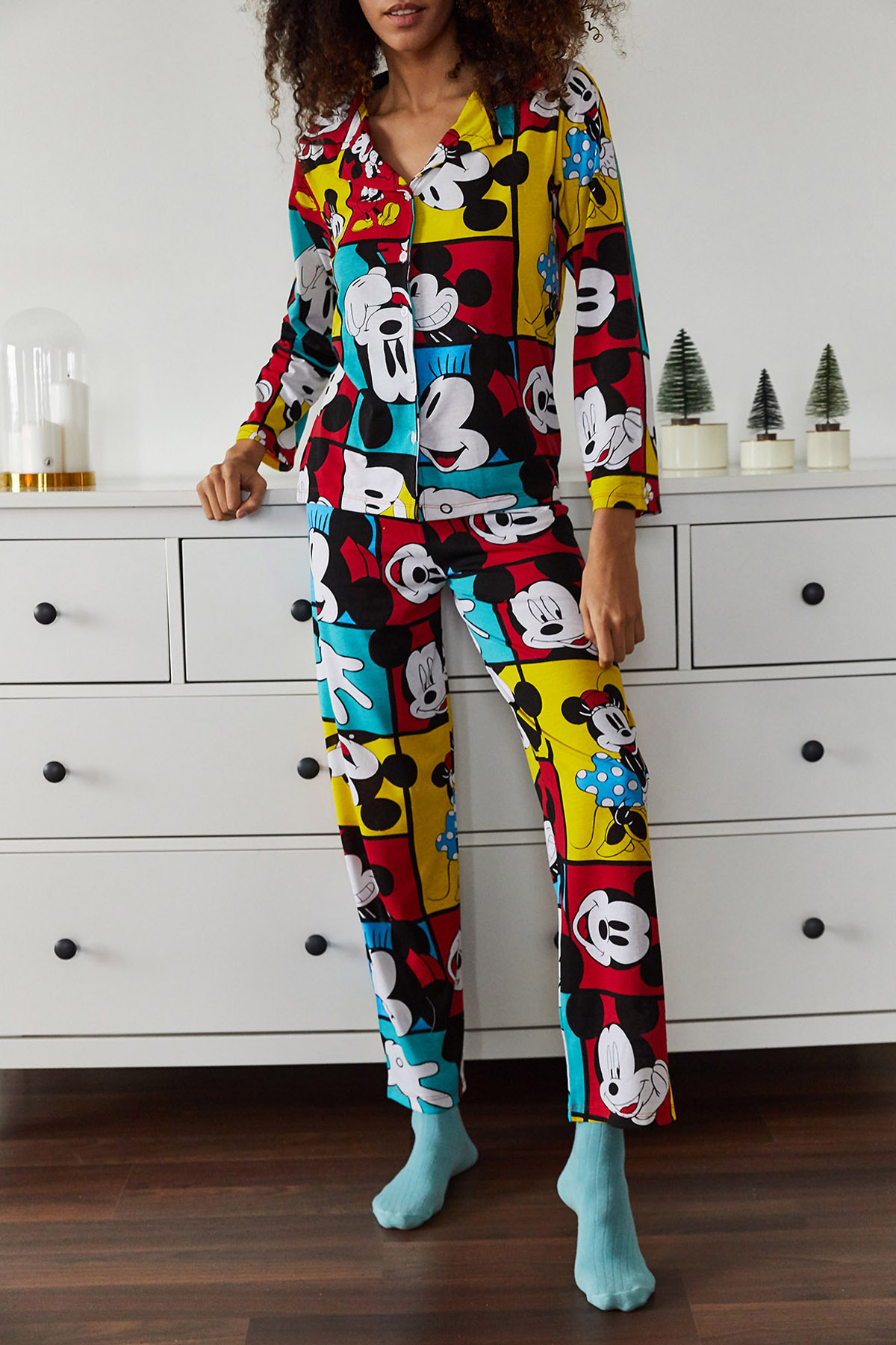 Hardal Baskılı Pijama Takımı 1KXK8-44695-37 - 3
