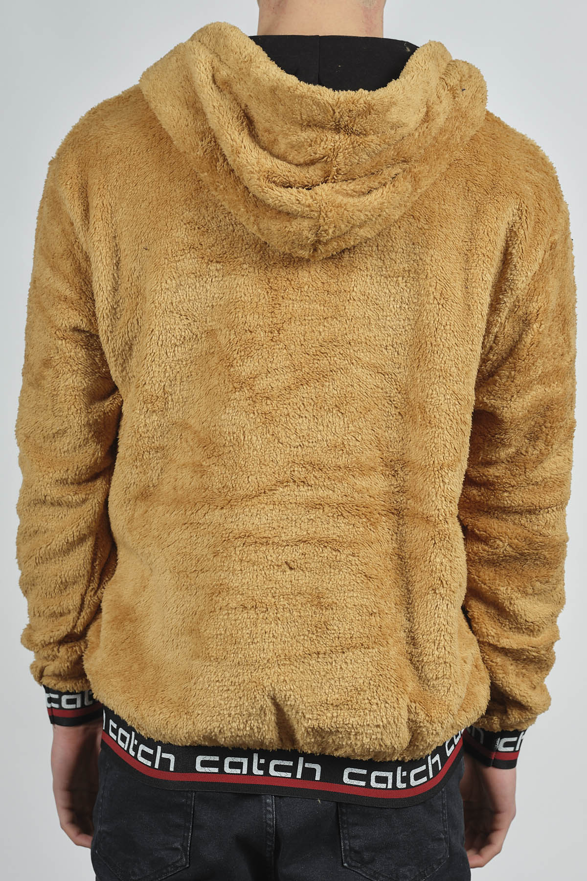 Hardal Kanguru Cepli Peluş Sweatshirt 1KXE8-44270-37 - 3