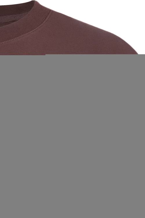 Kahverengi Kalın Ribanalı Oversize Tişört 2YXE2-45947-18 - 3
