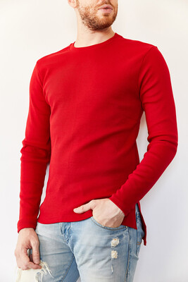Kırmızı Arkası Uzun Basic Sweatshirt 0YXE8-44042-04 - 1