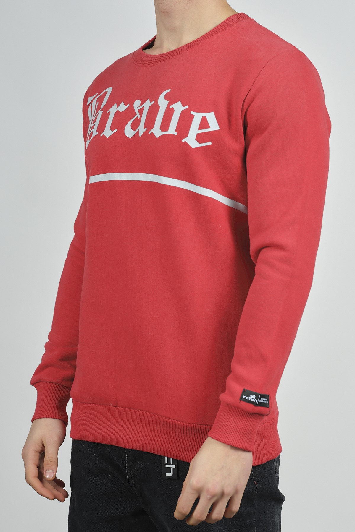 Kırmızı Baskılı Sweatshirt 1KXE8-44268-04 
