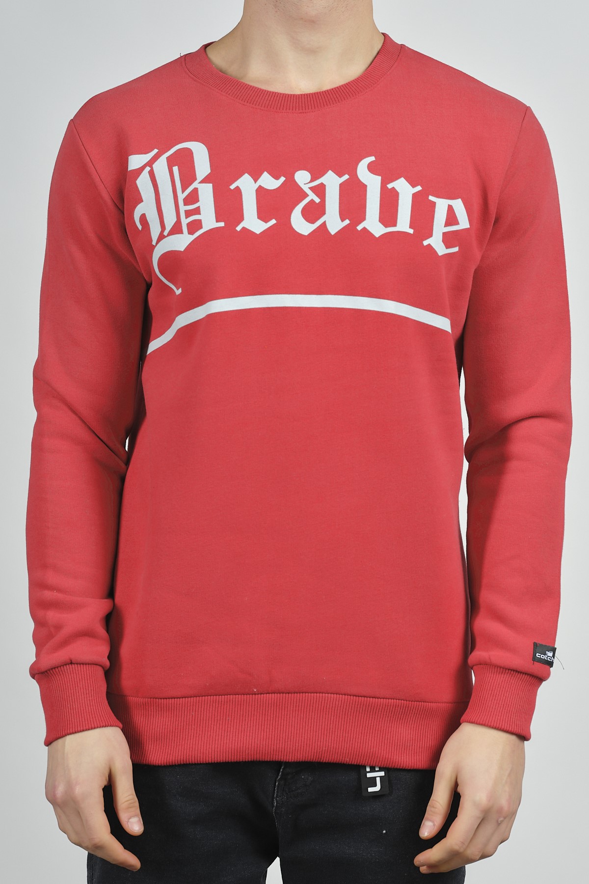 Kırmızı Baskılı Sweatshirt 1KXE8-44268-04 - 4