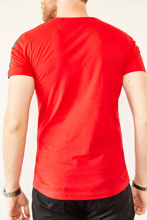 Kırmızı Baskılı Tişört 0YXE1-44015-04 - 1