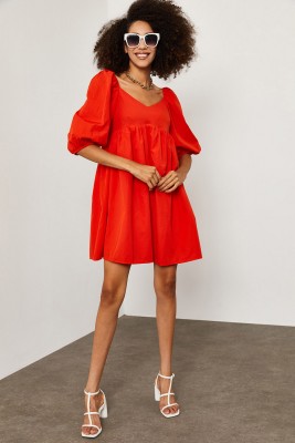 Kırmızı Elbise 1YXK6-45258-04 - 2