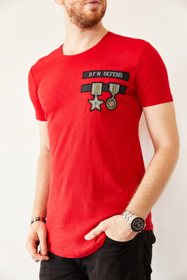 Kırmızı İşlemeli Tişört 0YXE1-44017-04 - 1