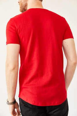 Kırmızı İşlemeli Tişört 0YXE1-44017-04 - 2