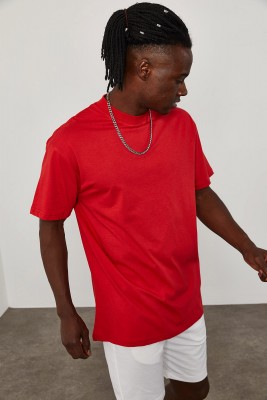 Kırmızı Oversize Tişört 1KXE1-44667-04 - 3