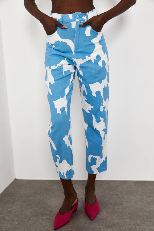 Mavi Cow Desenli Pantolon 1KXK5-44781-12 - 7