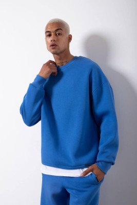Mavi Organik Pamuklu Şardonlu Oversize Sweatshirt 3KXE8-46416-12 - 3