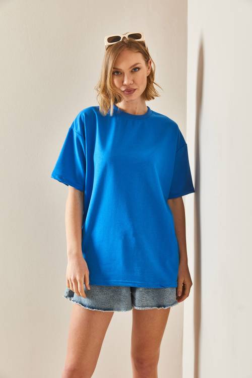 Mavi Oversize Basic Tişört 3YXK1-47087-12 - 2