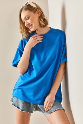 Mavi Oversize Basic Tişört 3YXK1-47087-12 - 5