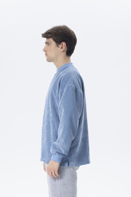 Mavi Oversize Fitilli Kadife Sweatshirt 2KXE8-45512-12 - 3