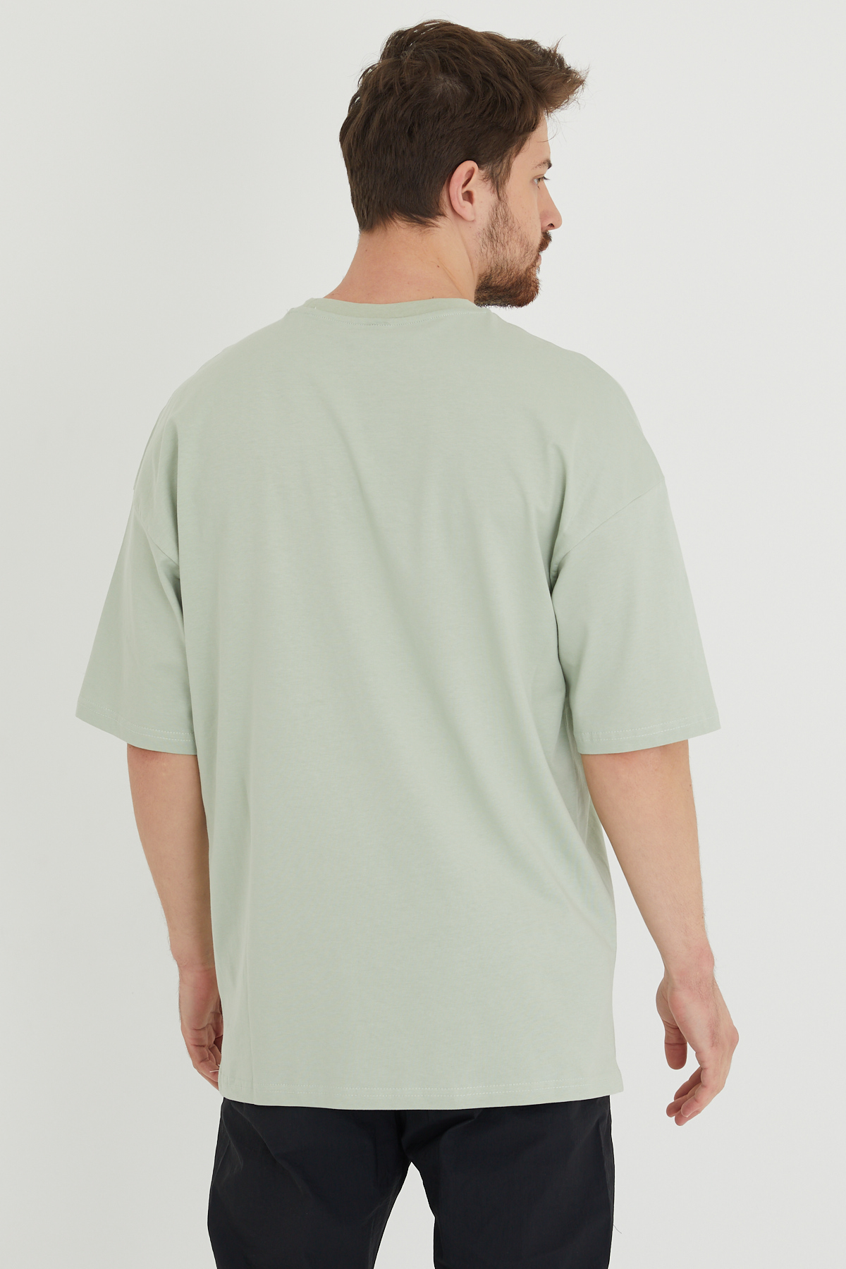 Mint Baskılı Oversize Tişört 1KXE1-44634-58 - 4