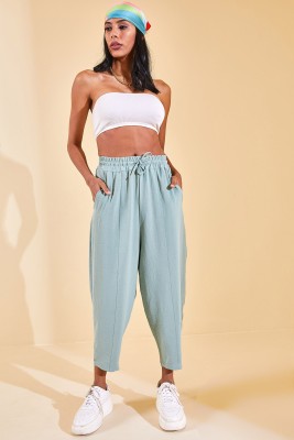 Mint Yeşili Beli Lastikli Slouchly Pantolon 2YXK5-46168-58 - 1