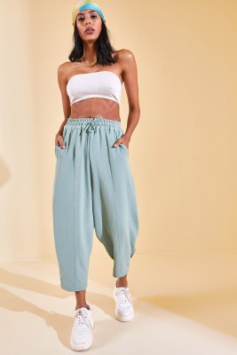 Mint Yeşili Beli Lastikli Slouchly Pantolon 2YXK5-46168-58 - 4