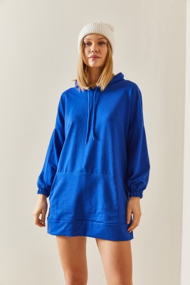 Saks Kanguru Cepli Oversize Kapüşonlü Sweatshirt 3YXK8-47461-15 - 2