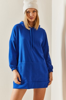 Saks Kanguru Cepli Oversize Kapüşonlü Sweatshirt 3YXK8-47461-15 - 4