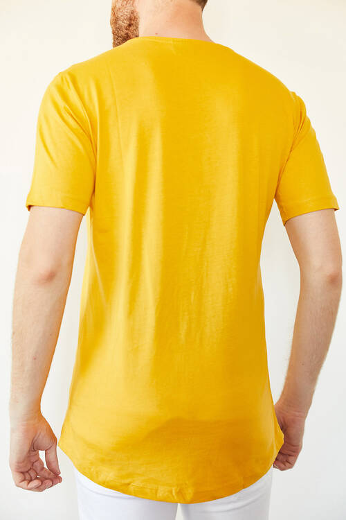 Sarı Cep Detaylı Uzun Tişört 0YXE1-44108-10 - 2