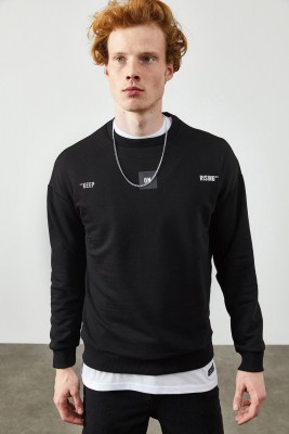 Siyah Arkası Baskı Detaylı Sweatshirt 2KXE8-45358-02 - 6