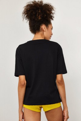 Siyah Basic Tişört 1YXK1-45194-02 - 7